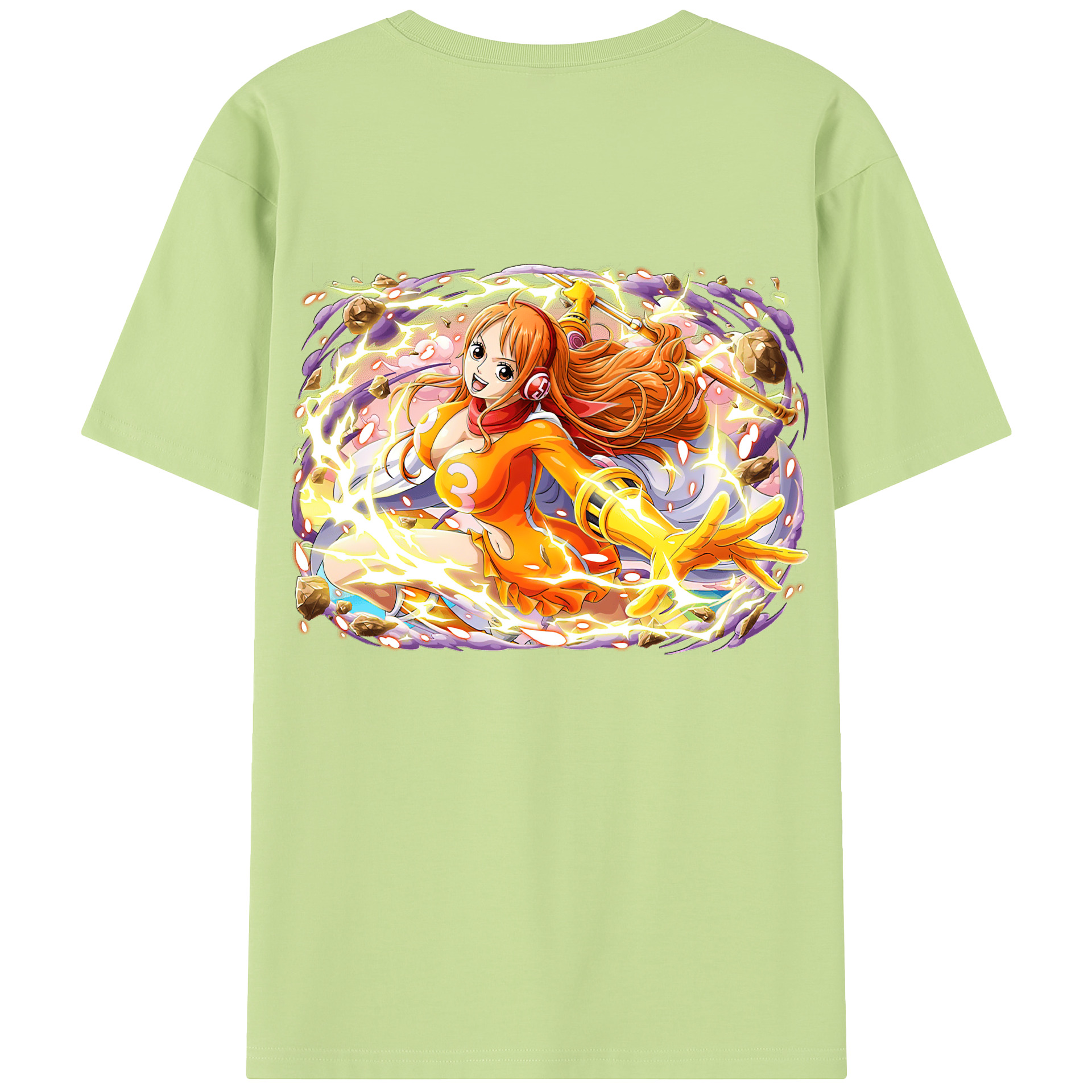 ワンピース ナミ ONE PIECE Nami 綿100％半袖Tシャツ（背面プリント）